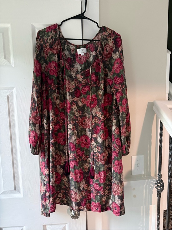 Johnny Was Dresses & Skirts - Jade by Johnny Was "Etta" Multicolor Floral Dress bohemian Size M EC2 100% Silk
